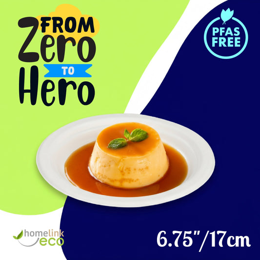 6.75" / 17cm Round Bagasse Plate