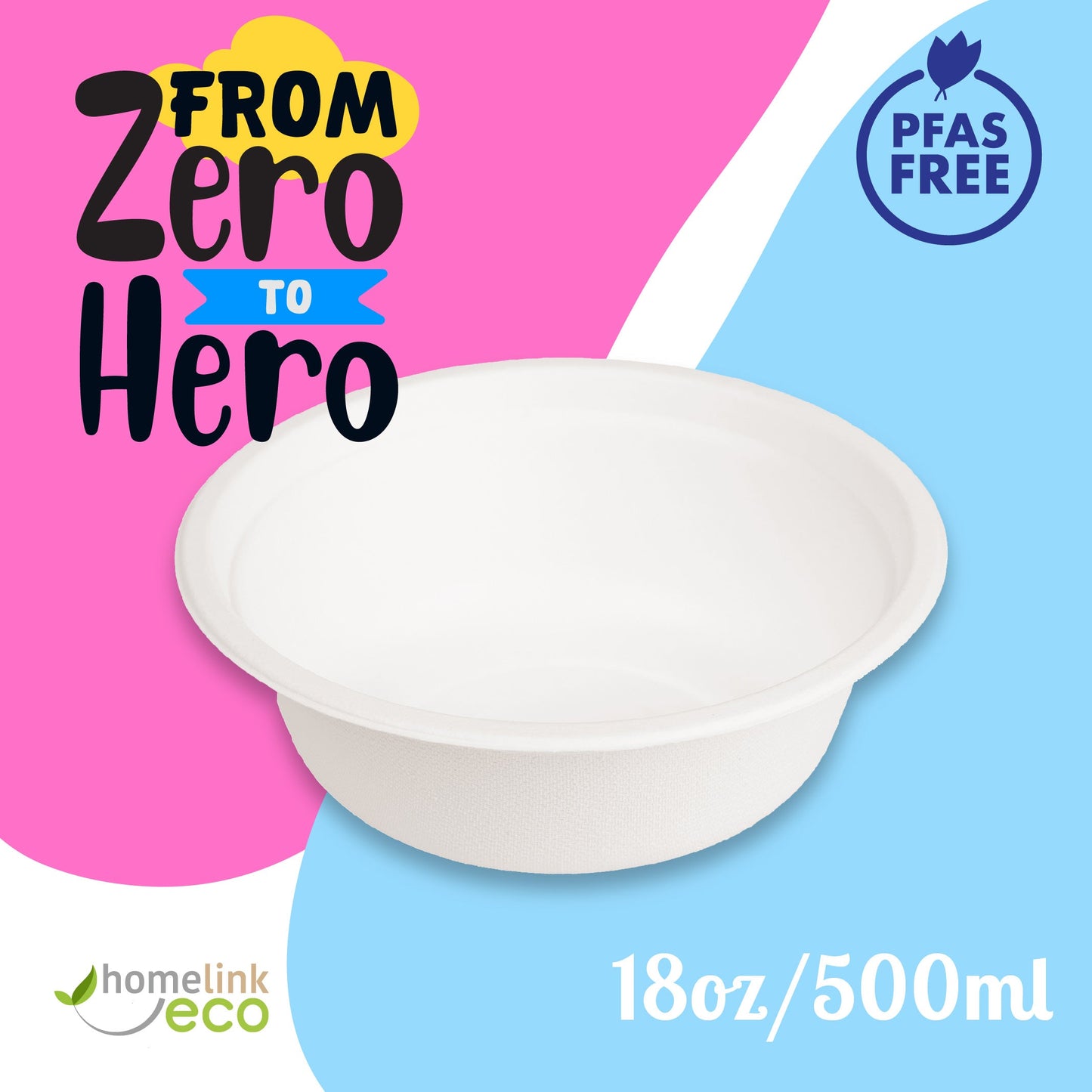 18oz /  500ml Bagasse Bowl