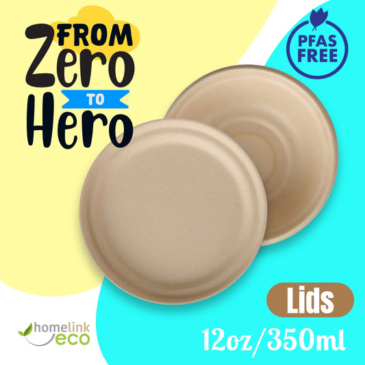 Lids for 12oz /  350ml Bagasse Bowl