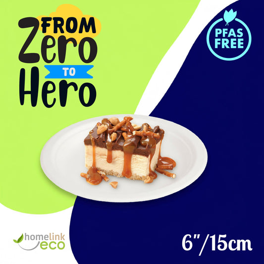 6" /  15cm Round Bagasse Plate