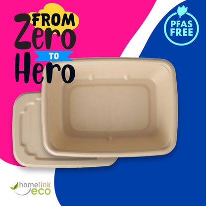 27oz /  800ml Bagasse Square Container